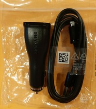 Original Samsung car charger ECA-P10XBE and data cable ECB-DU4EBE