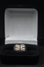 Vintage Sterling Silver- Statement Ring With Fish And Wave Design