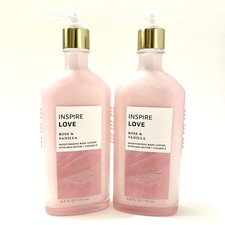2-Pack Bath and Body Works AROMA INSPIRE LOVE: ROSE  VANILLA Body Lotion 6.5oz