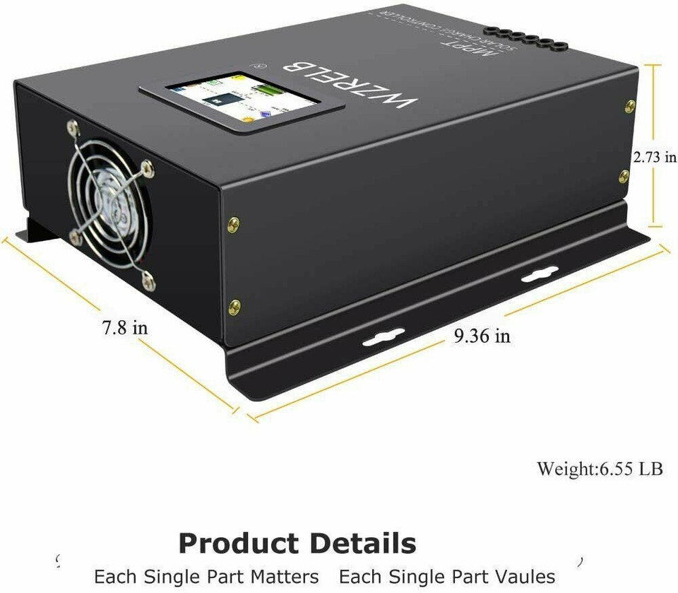 6000W Pure Sine Wave Inverter 24V to 120V MPPT Solar Charge Controller ...