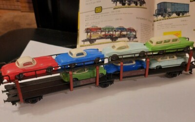 HO Fleischmann Car Carrier Auto Transport Wagen Train Railroad 1471 1472