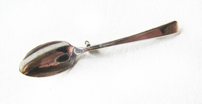 Simple Vintage Costume Silver Spoon Pin Brooch