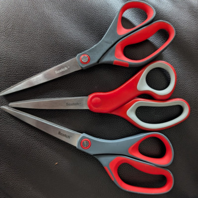 3 Scotch Brand Precision Ultra Edge scissors, 8 inch (A)