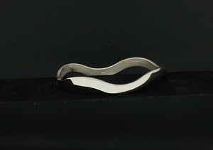 Vintage-Sterling-Silver-Cuff-Bracelet-Wavy-Hinged-Solid-925