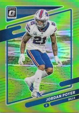 2021 Donruss Optic Jordan Poyer 28/35 Lime Green Prizm #55