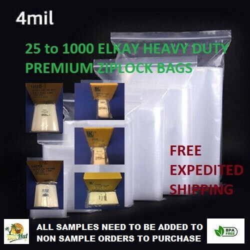 Elkay Plastic Zip Seal Lock Top Reclosable Zipper 4 Mil Clear Poly Bags - Bild 1 von 30