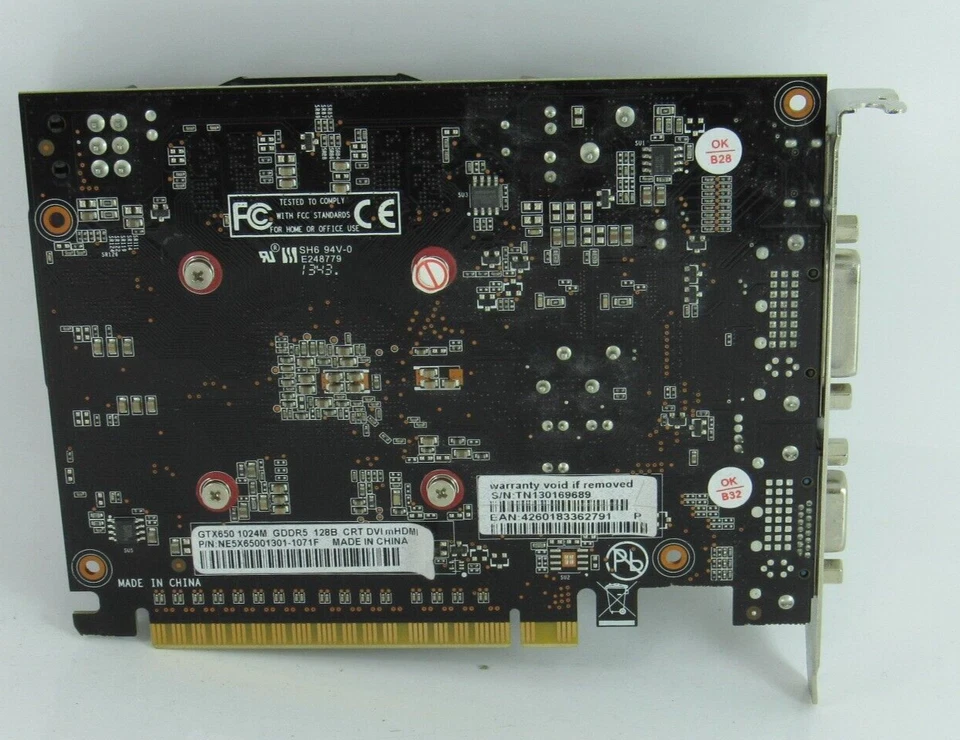 GAINWARD GEFORCE GTX650 1GB DDR5 GRAPHICS CARD NE5X65001301-1071F HDMI DVI VGA - Image 3 of 3