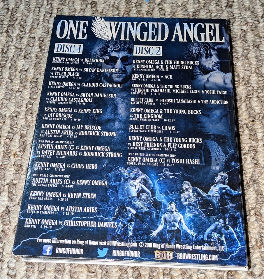 Kenny Omega: One Winged Angel AEW NJPW ROH WWE 2 Disc DVD - Wrestling Rare Foto 3 de 3
