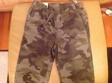 NWT Gap Kids Boys Cargo  Khaki Camo Jogger Pants with Elastic Waist  M regular