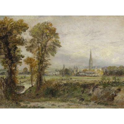 Constable Fernansicht der Kathedrale von Salisbury Gemälde riesiges Wandbild Poster Prin