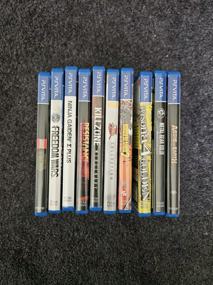 PS Vita Game Lot, 10 Games Killzone, Metal Gear Solid, Persona 4, Jak