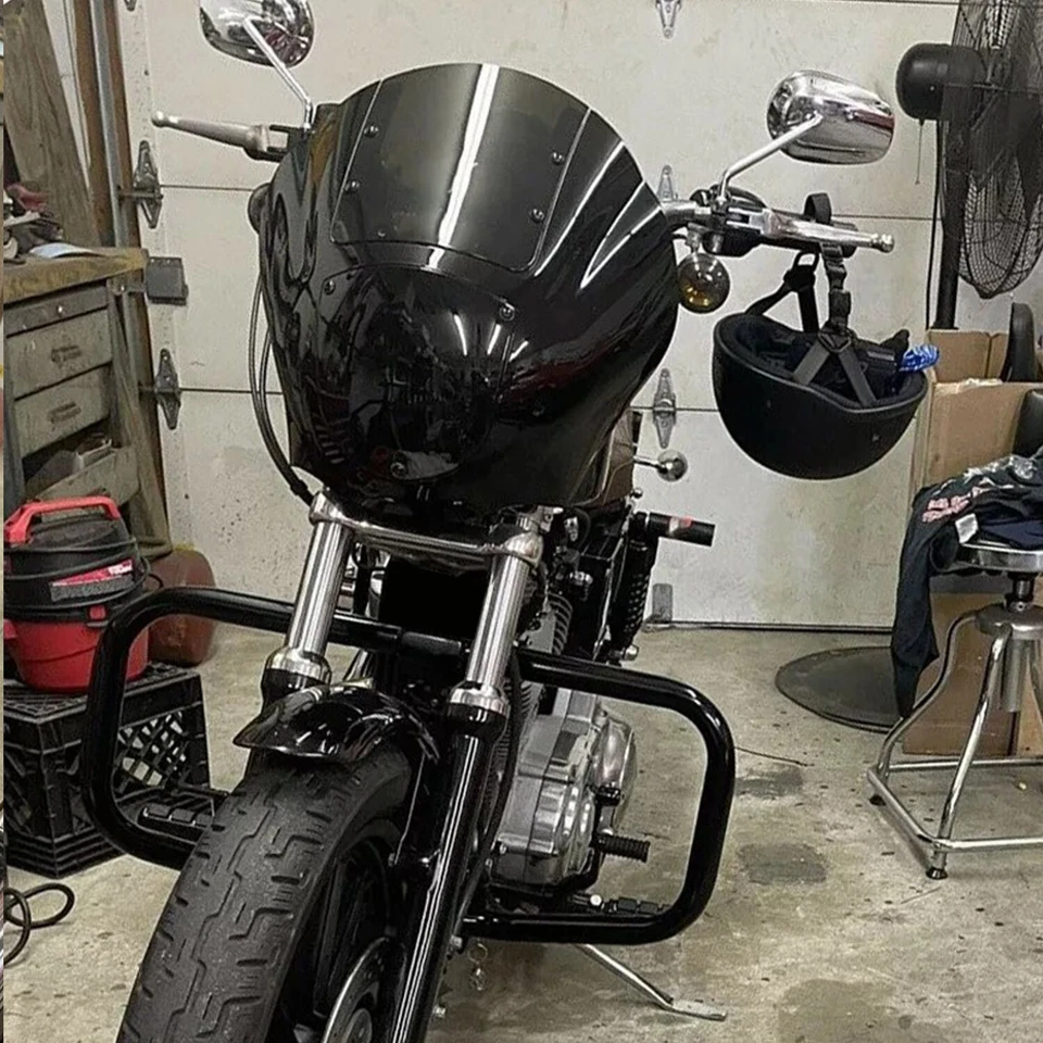 Обтекатель лобового стекла фары Smoke Quarter для Harley Sportster 88-Up Dyna 95-05 - Изображение 2 из 4
