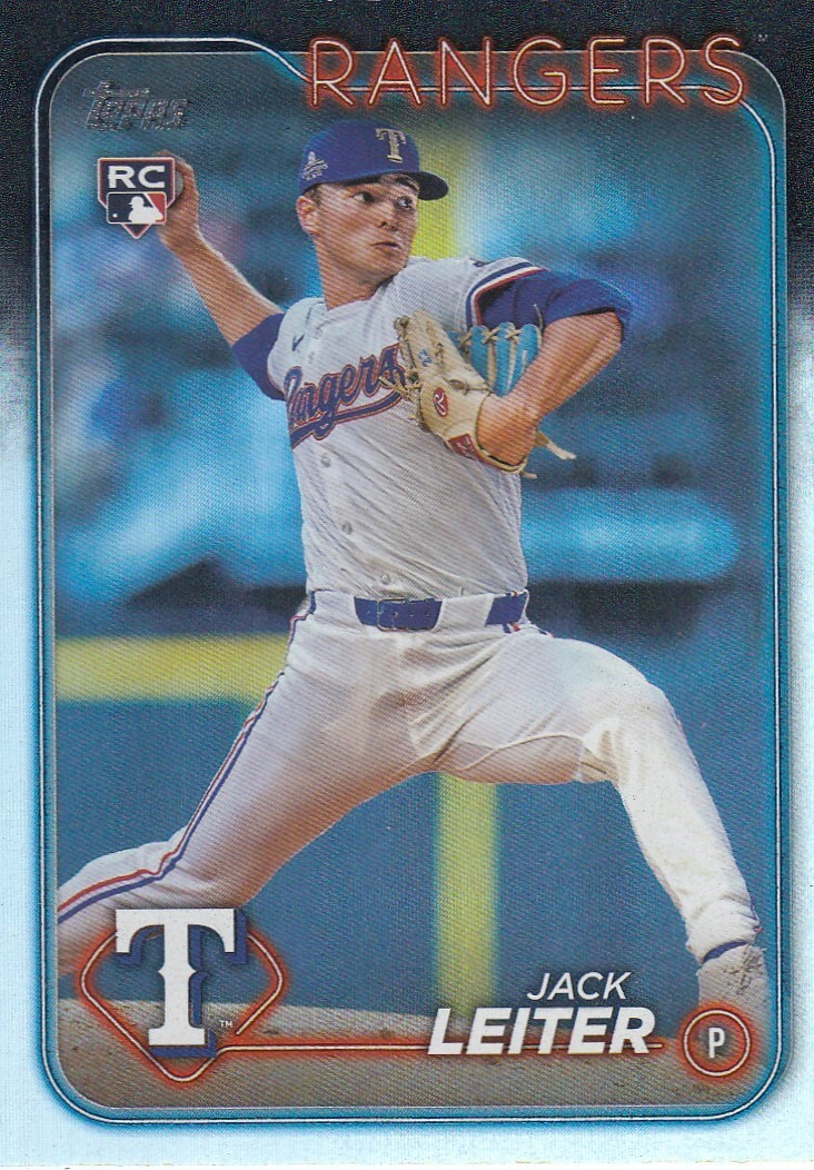 JACK LEITER TOPPS UPDATE ROOKIE RAINBOW FOIL RC RANGERS #US156 2024 24