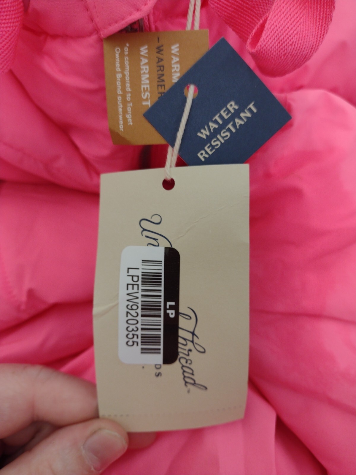 universal thread Women's Pink Puffer Jacket Large - image 5