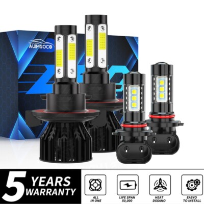 For Ford Expedition Max Limited EL XLT Sport 2007-2014 LED Headlight Fog Bulbs