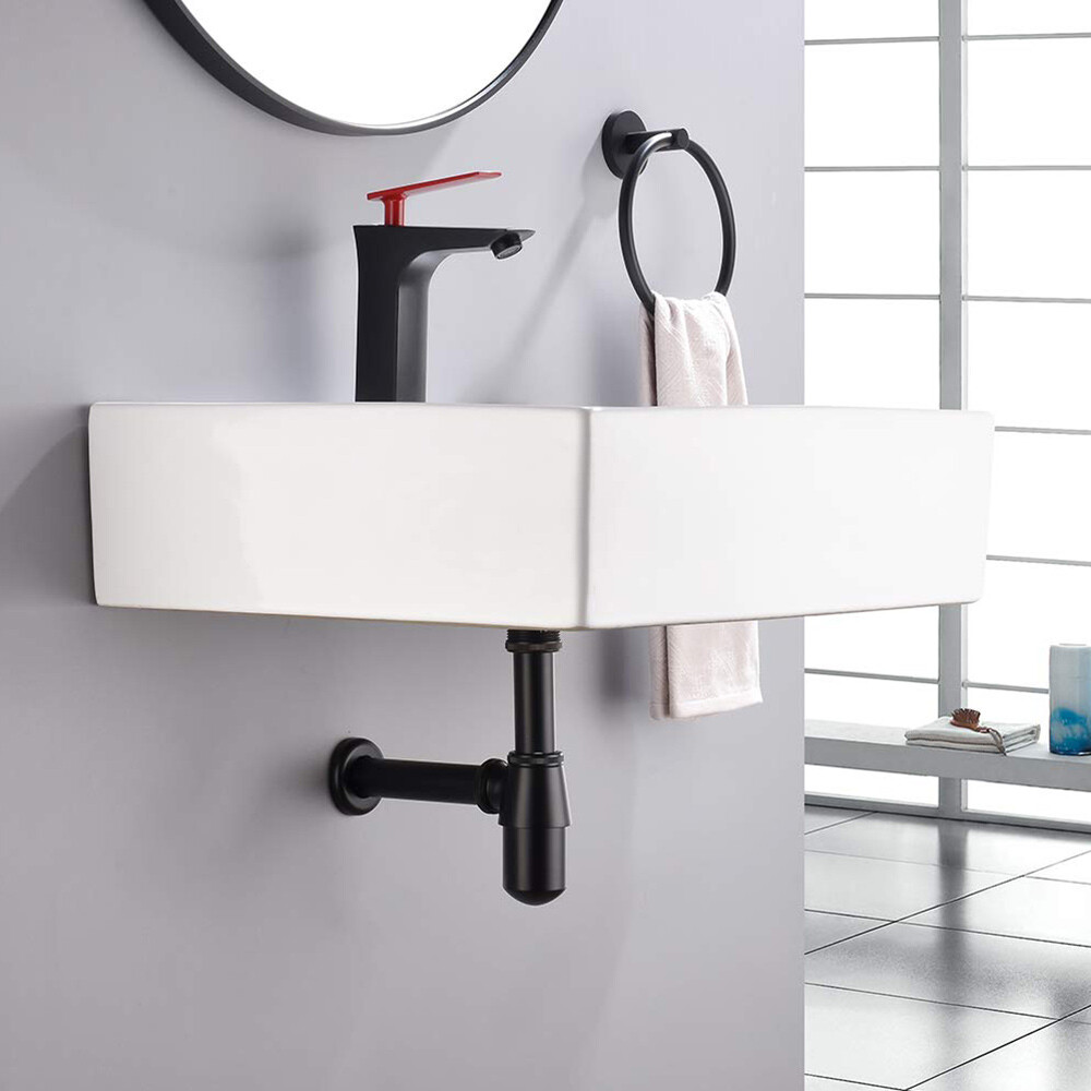 Modern Basin Sink Bottle Trap Waste Bathroom Basin Sink Pipe Matte