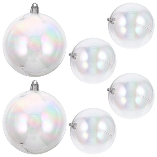 6 Pcs Baum Weihnachtsblase Bunte Kugel Transparente Dekoration Anhänger - Bild 3 von 18