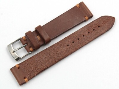 Cinturino Orologi Cuoio Stile Vintage Marrone ANSA 18mm Fibbia