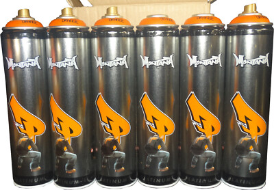 Montana cans 600ml Getting up Platinum Color: Shock Orange (Discontinued)