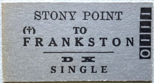 VR Ticket - STONY POINT to FRANKSTON - One Class DX Pensioner Single - Picture 1 of 2