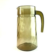 RAUCHGLAS Glas Kanne Karaffe VINTAGE 21 cm 60...