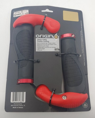 Origin-8 Ergo Torq Combo Locking Grips Black/Red 31881