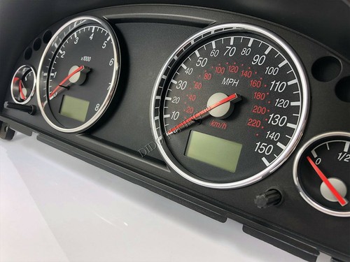 For Ford Mondeo Mk3 2000-2007 Polished Aluminium Chrome Gauge Trim Rings 4pcs - Imagen 5 de 11