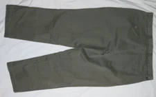 LEVIS DOCKERS MEN PANTS 36X30 OLIVE GREEN RELAXED CHINO FLAT STRETCH CANVAS 2010