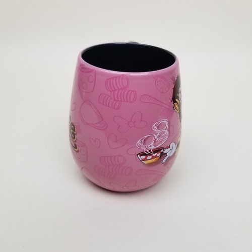Disney Minnie Mouse Tasse "I'm Only Awake for the Coffee" Tasse rosa schwarz 4" groß - Bild 4 von 6