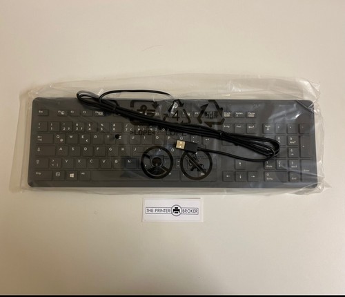 HP USB Slimline QWERTZ Keyboard Black 803181-041 - Picture 9 of 11