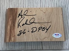 Alvin Robertson autographed signed floorboard NBA Spurs/Bucks PSA w/ COA