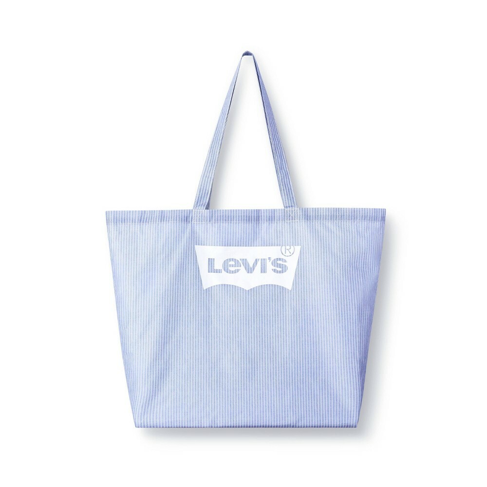 ★hai★ Bobbie Bag Blue Stripe Striped Reusable Shopping Bag White/Light Blue - Levi's x