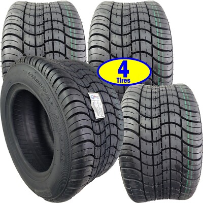 Set of 4 Golf Cart 205/50-10 Low Profile Tires (No Lift Required) DOT ROAD LEGAL