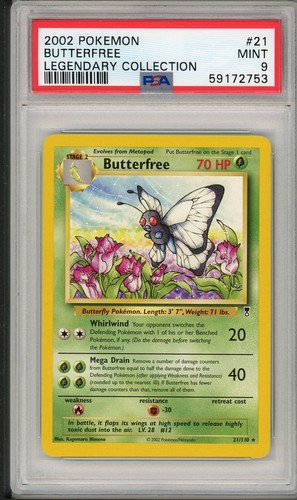 Butterfree graded PSA 9 for sale on eBay