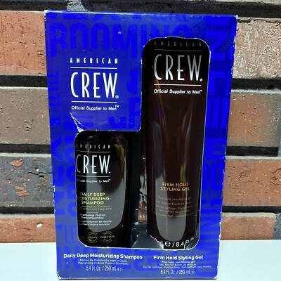 AMERICAN CREW NEXT LEVEL SET  MOISTURIZING SHAMPOO AND FIRM HOLD STYLING GEL