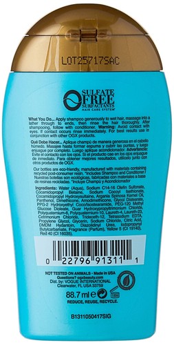 OGX Renewing + Argan Oil of Morocco Shampoo, 3 Ounce Trial Size (Pack of 4) - Picture 2 of 2