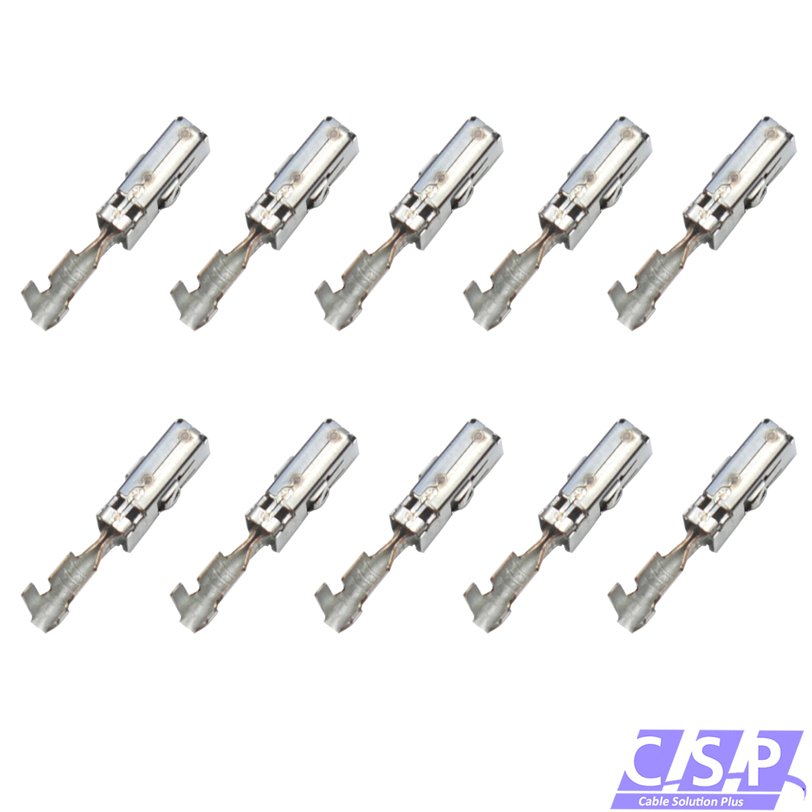 10x MCP 2,8 Contacto Conector Crimp Husillo 0,50-1,00mm2 1241388-1 / 105114.01
