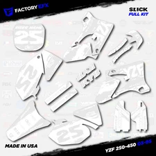 Whiteout Slick Racing Graphic Kit fits Yamaha YZ250F YZ450F 03-05 YZF 250 450