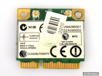 Atheros AR5B93 Half Height MINI PCI-E Wireless WiFi Karte 300 MBit/s 802.11b/g/n