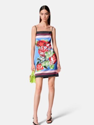 Versace Jeans Couture Roses Mini Dress