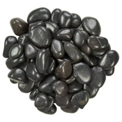 Polished Black 0.5 Cu. Ft . per Bag (0.25 In. to 0.75 In.) Bagged Landscape Pebb