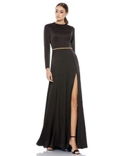 Mac Duggal Long Sleeve Satin Gown size 4