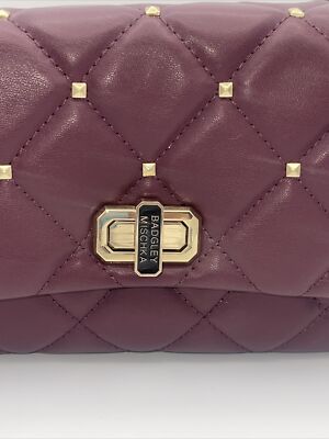 Badgley Mischka Vegan Leather Quilted Studded Crossbody Bag  display picture 3