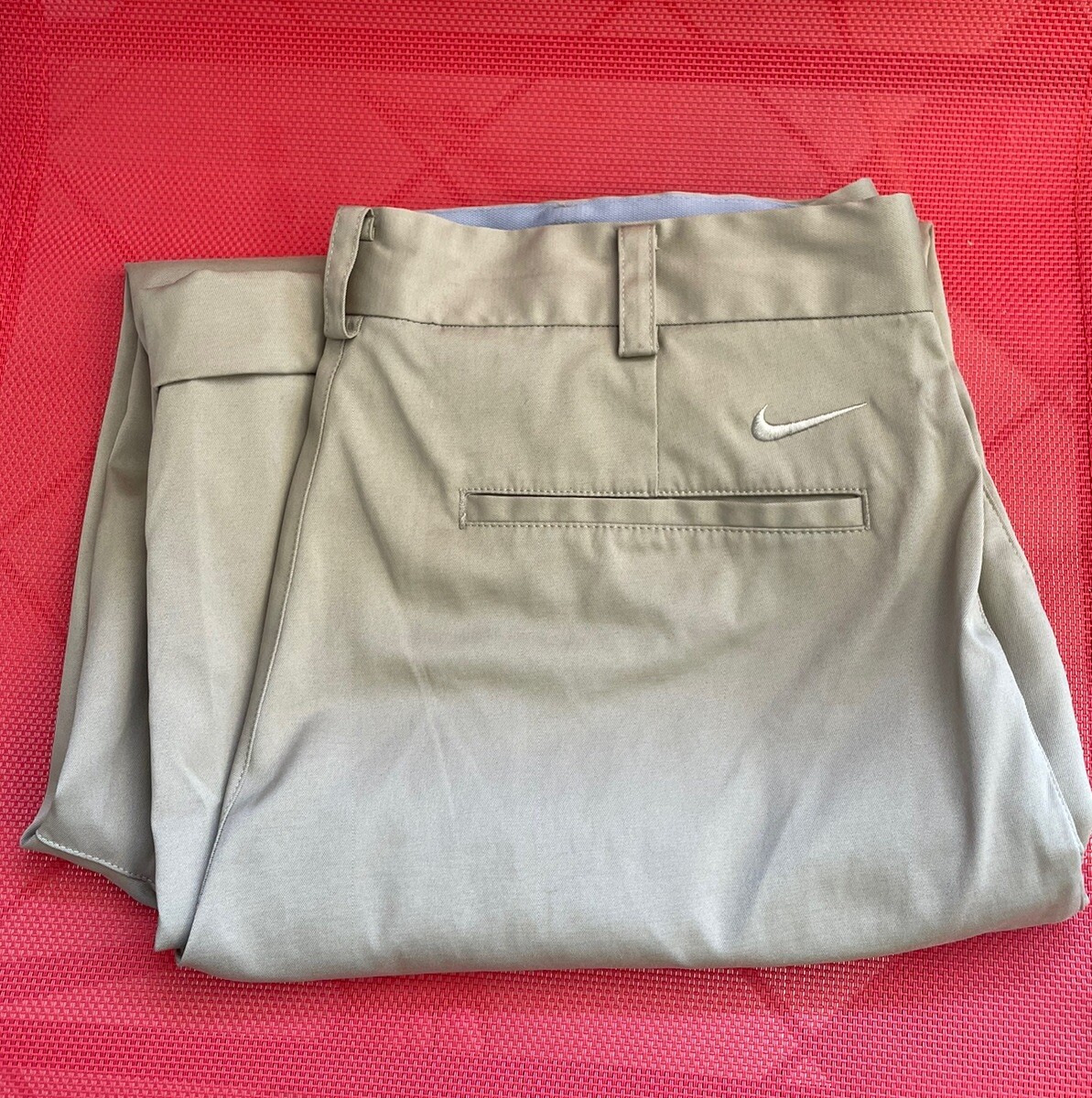 Nike Golf Pants Dri-Fit Mens 32x30 Khaki RN 56323 CA 05553 EUC Cuffed READ