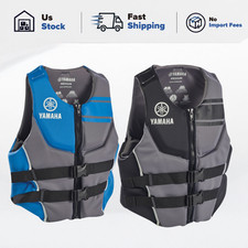 Yamaha Men's Neoprene 2-Buckle PFD Life Jacket Black Blue Medium MAR-20VNE