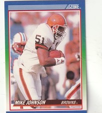 FREE SHIPPING-MINT-Mike Johnson, 1990 Score, #35, Cleveland Browns,