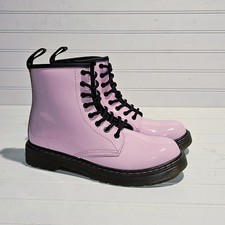 Dr Martens Pink Patent Leather Boots Size Women's 5.5 Youth 4 NWOB