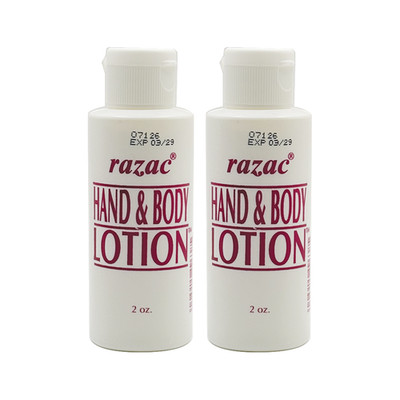 Razac Hand and Body Lotion, 2oz Travel Size (Pack of 2)