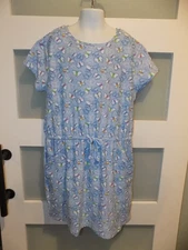 Extremely ME Blue Pocket Dress W/Butterflies Size 14 Girl's NEW