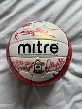 Mitre Revolve FIFA Approved Red/White Signed Football Multiple Autographs